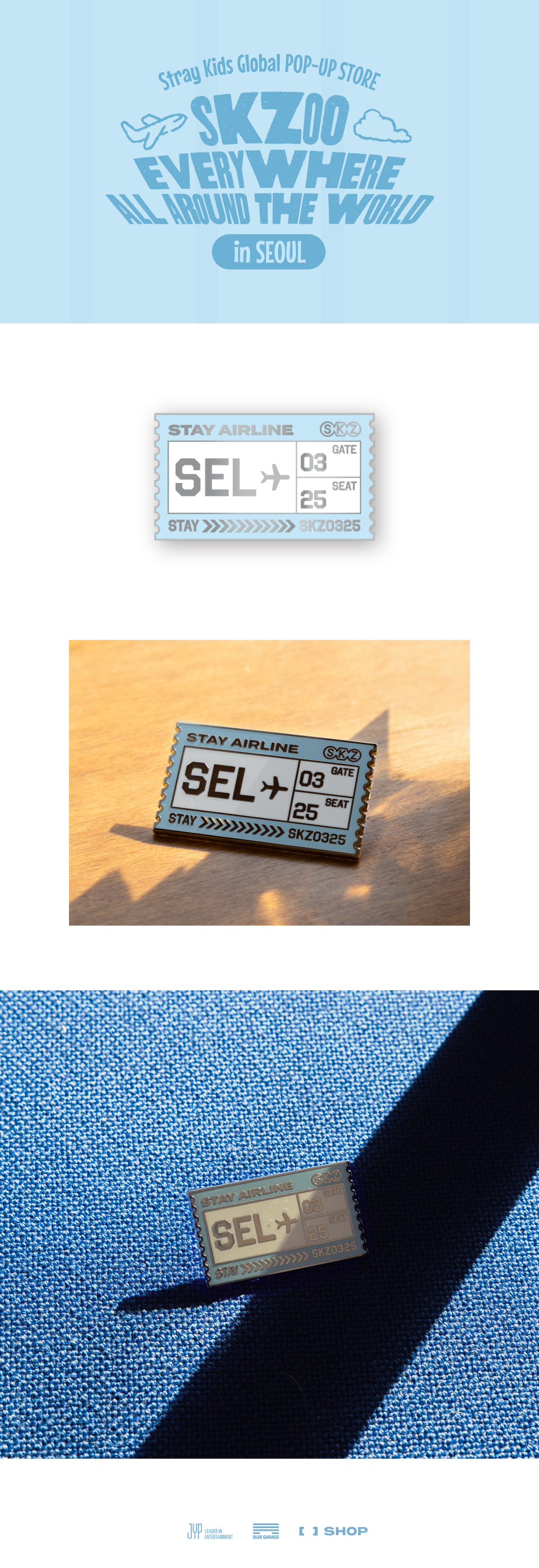 [Pre-Order] METAL BADGE SEOUL Ver. - SKZOO EVERYWHERE ALL AROUND THE WORLD POP-UP STORE IN SEOUL OFFICIAL MD