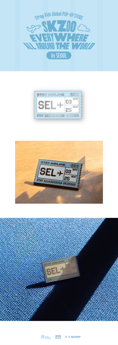 [Pre-Order] METAL BADGE SEOUL Ver. - SKZOO EVERYWHERE ALL AROUND THE WORLD POP-UP STORE IN SEOUL OFFICIAL MD